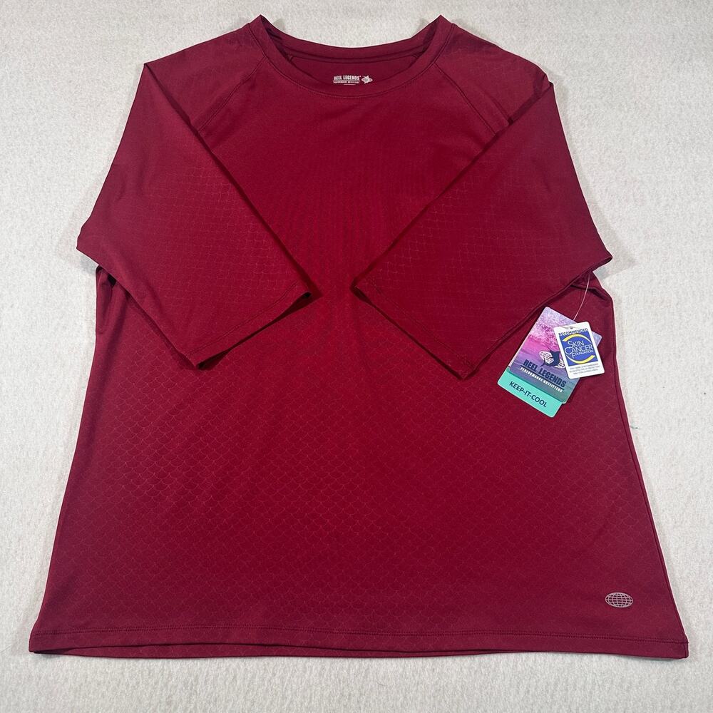 Reel Legends XL Keep It Cool Fishing Shirt UPF Performance Burgundy NWT